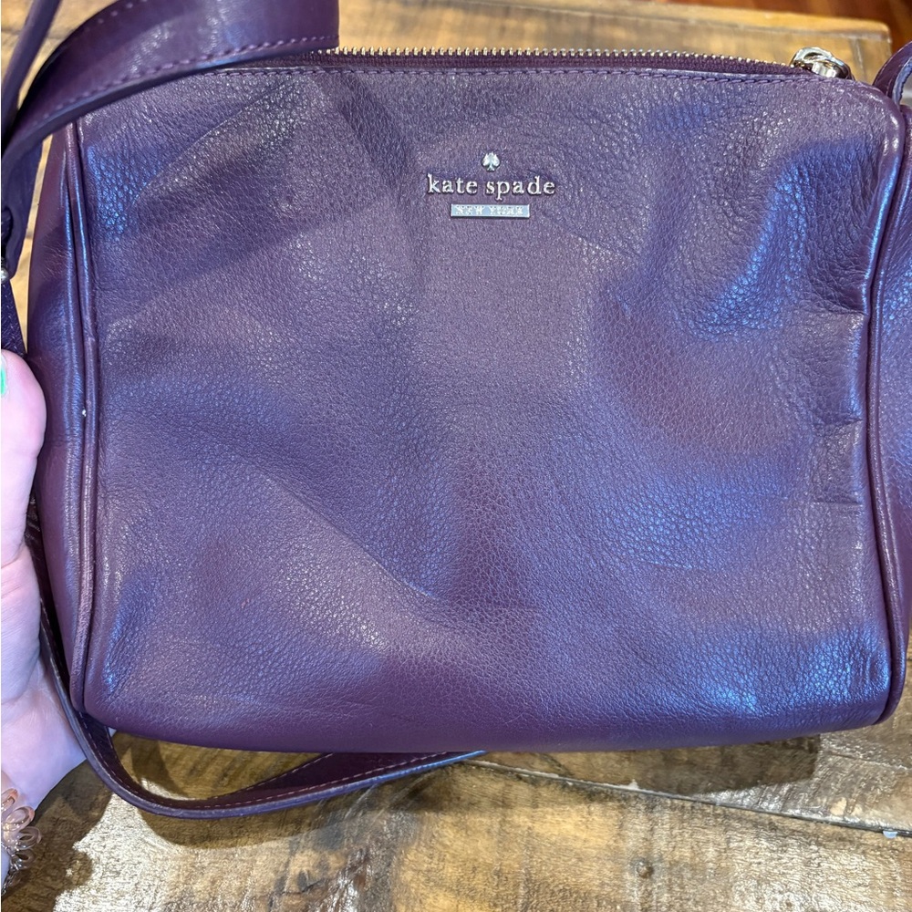 Kate Spade Purple|Maroon Crossbody Bag with Classic Design